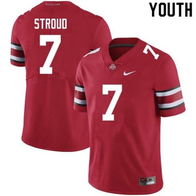 NCAA Ohio State Buckeyes Youth #7 C.J. Stroud Scarlet Nike Football College Jersey MCI0245NU